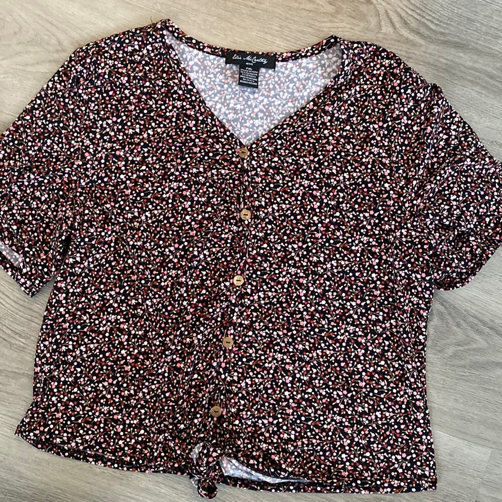 Flower print blouse